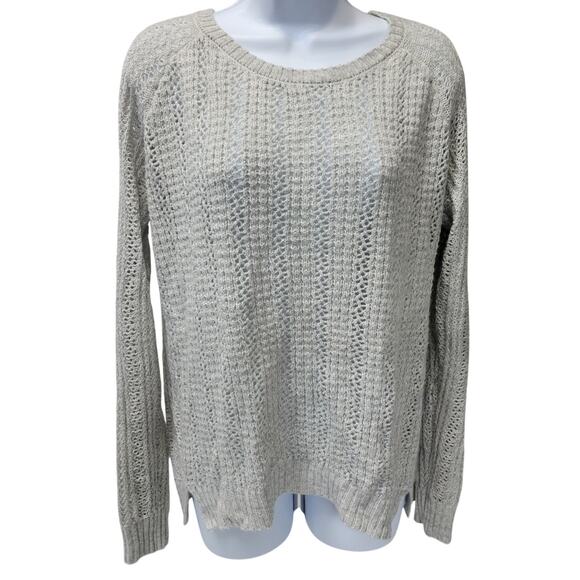 Aeropostale Sweaters - Aeropostale Womens S Pullover Knit Sweater Gray Oversized cover up long sleeve